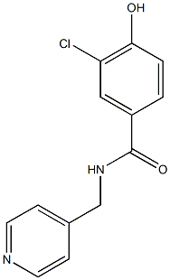 3-chloro-4-hydroxy-N-(pyridin-4-ylmethyl)benzamide Struktur