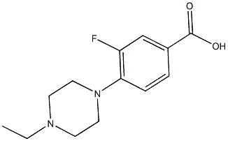 4-(4-ethylpiperazin-1-yl)-3-fluorobenzoic acid Struktur