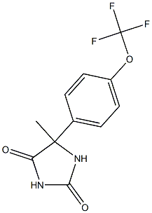 5-methyl-5-[4-(trifluoromethoxy)phenyl]imidazolidine-2,4-dione Struktur