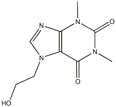 7-(2-hydroxyethyl)-1,3-dimethyl-2,3,6,7-tetrahydro-1H-purine-2,6-dione Struktur