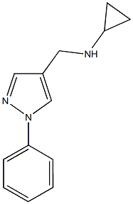 N-[(1-phenyl-1H-pyrazol-4-yl)methyl]cyclopropanamine Struktur