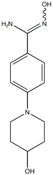 N'-hydroxy-4-(4-hydroxypiperidin-1-yl)benzene-1-carboximidamide Struktur