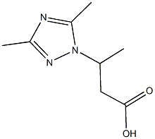 3-(3,5-dimethyl-1H-1,2,4-triazol-1-yl)butanoic acid Struktur