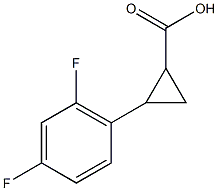 1-(2-Carboxycycloprop-1-yl)-2,4-difluorobenzene, 2-(2,4-Difluorophenyl)cyclopropane-1-carboxylic acid Struktur