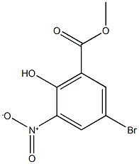 5-Bromo-2-hydroxy-3-nitrobenzoic acid methyl ester Struktur