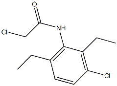 2-CHLORO-N-(3-CHLORO-2,6-DIETHYLPHENYL)ACETAMIDE Struktur