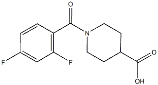 1-(2,4-DIFLUOROBENZOYL)PIPERIDINE-4-CARBOXYLIC ACID Struktur