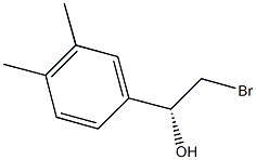 (1R)-2-BROMO-1-(3,4-DIMETHYLPHENYL)ETHANOL Struktur