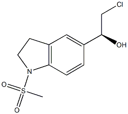 (1S)-2-CHLORO-1-[1-(METHYLSULFONYL)-2,3-DIHYDRO-1H-INDOL-5-YL]ETHANOL Struktur