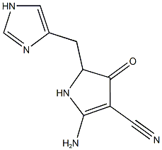 2-AMINO-5-(1H-IMIDAZOL-4-YLMETHYL)-4-OXO-4,5-DIHYDRO-1H-PYRROLE-3-CARBONITRILE Struktur