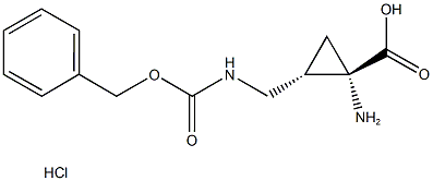 (1S,2S)-1-AMINO-2-({[(BENZYLOXY)CARBONYL]AMINO}METHYL)CYCLOPROPANECARBOXYLIC ACID HYDROCHLORIDE Struktur