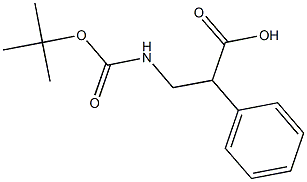 3-(Tert-butoxycarbonylamino)-2-phenylpropanoic acid Struktur