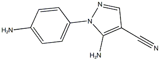 5-amino-1-(4-aminophenyl)-1H-pyrazole-4-carbonitrile Struktur