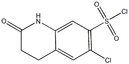 6-chloro-2-oxo-1,2,3,4-tetrahydroquinoline-7-sulfonyl chloride Struktur