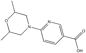 6-(2,6-dimethylmorpholin-4-yl)nicotinic acid Struktur