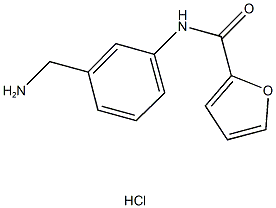 N-[3-(aminomethyl)phenyl]-2-furamide hydrochloride Struktur