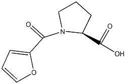 (2S)-1-(2-furoyl)pyrrolidine-2-carboxylic acid Struktur