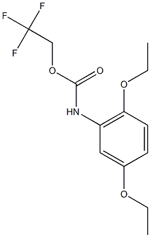 2,2,2-trifluoroethyl 2,5-diethoxyphenylcarbamate Struktur