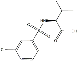 (2S)-2-{[(3-chlorophenyl)sulfonyl]amino}-3-methylbutanoic acid Struktur