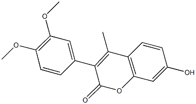 3-(3,4-dimethoxyphenyl)-7-hydroxy-4-methyl-2H-chromen-2-one Struktur