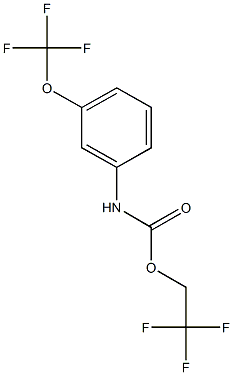 2,2,2-trifluoroethyl 3-(trifluoromethoxy)phenylcarbamate Struktur