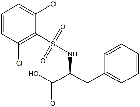 (2S)-2-{[(2,6-dichlorophenyl)sulfonyl]amino}-3-phenylpropanoic acid Struktur