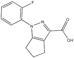 1-(2-fluorophenyl)-1,4,5,6-tetrahydrocyclopenta[c]pyrazole-3-carboxylic acid Struktur