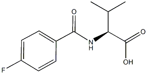 (2S)-2-[(4-fluorobenzoyl)amino]-3-methylbutanoic acid Struktur