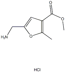 methyl 5-(aminomethyl)-2-methyl-3-furoate hydrochloride Struktur