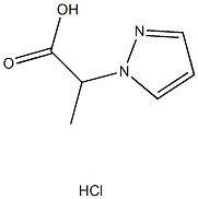 2-(1H-pyrazol-1-yl)propanoic acid hydrochloride Struktur