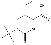 2-(Tert-Butoxycarbonylamino)-3-Methylpentanoic Acid Struktur