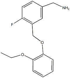 [3-(2-ethoxyphenoxymethyl)-4-fluorophenyl]methanamine Struktur