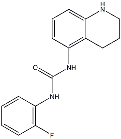 1-(2-fluorophenyl)-3-1,2,3,4-tetrahydroquinolin-5-ylurea Struktur