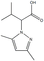 2-(3,5-dimethyl-1H-pyrazol-1-yl)-3-methylbutanoic acid Struktur