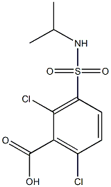 2,6-dichloro-3-(propan-2-ylsulfamoyl)benzoic acid Struktur