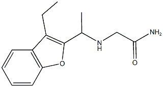 2-{[1-(3-ethyl-1-benzofuran-2-yl)ethyl]amino}acetamide Struktur