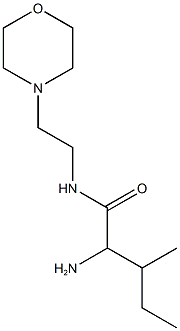 2-amino-3-methyl-N-(2-morpholin-4-ylethyl)pentanamide Struktur