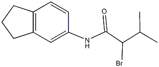 2-bromo-N-2,3-dihydro-1H-inden-5-yl-3-methylbutanamide Struktur