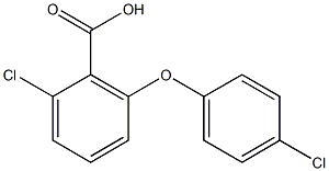 2-chloro-6-(4-chlorophenoxy)benzoic acid Struktur