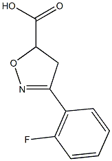 3-(2-fluorophenyl)-4,5-dihydro-1,2-oxazole-5-carboxylic acid Struktur