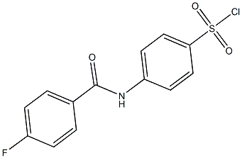 4-[(4-fluorobenzene)amido]benzene-1-sulfonyl chloride Struktur