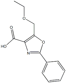 5-(ethoxymethyl)-2-phenyl-1,3-oxazole-4-carboxylic acid Struktur