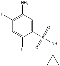 5-amino-N-cyclopropyl-2,4-difluorobenzene-1-sulfonamide Struktur