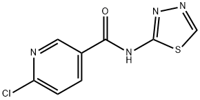 6-chloro-N-(1,3,4-thiadiazol-2-yl)pyridine-3-carboxamide Struktur