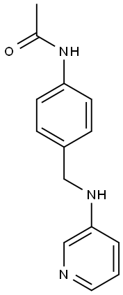 N-{4-[(pyridin-3-ylamino)methyl]phenyl}acetamide Struktur