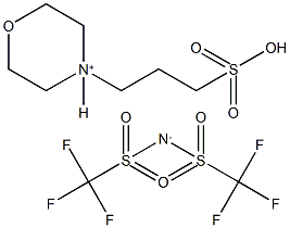 4-(3-Sulfopropyl)morpholin-4-ium bis(trifluoromethylsulfonyl)amide Struktur