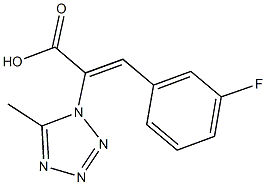 3-(3-FLUOROPHENYL)-2-(5-METHYL-1H-TETRAZOL-1-YL)ACRYLIC ACID Struktur