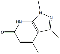 1,3,4-TRIMETHYL-1,7-DIHYDRO-6H-PYRAZOLO[3,4-B]PYRIDIN-6-ONE Struktur