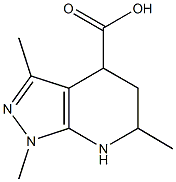 1,3,6-TRIMETHYL-4,5,6,7-TETRAHYDRO-1H-PYRAZOLO[3,4-B]PYRIDINE-4-CARBOXYLIC ACID Struktur