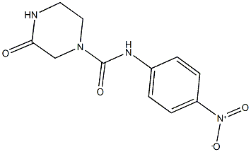 N-(4-NITROPHENYL)-3-OXOPIPERAZINE-1-CARBOXAMIDE Struktur